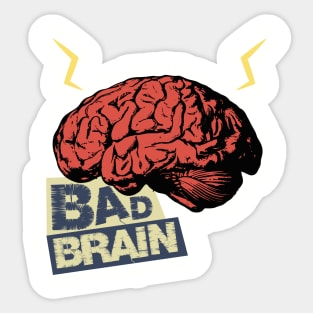 Bad Brain vintage color vector Sticker